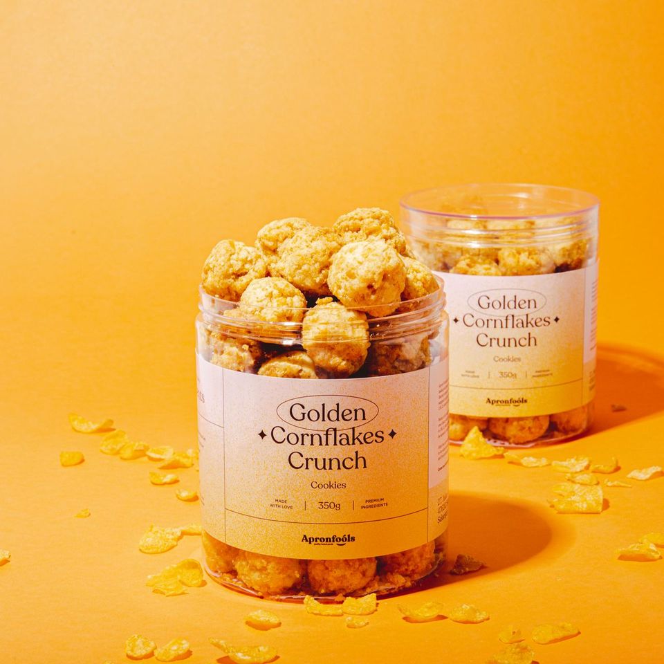 Golden Cornflakes Crunch Cookies